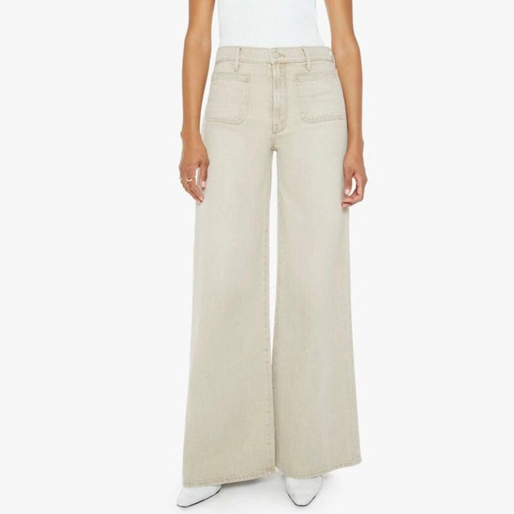 MOTHER Women's Cream Flare & Wide Leg Jeans